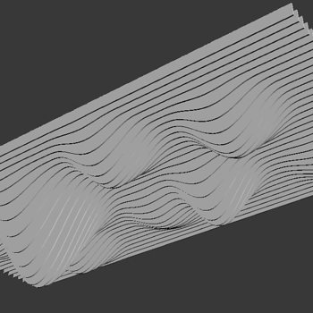 波浪曲面天花造型_3D建模教程