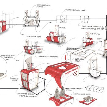 【Creative Services  Sketching】展柜手绘设计分享