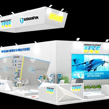 【UKRSPECEXPORT UKROBORONPROM】展台设计分享