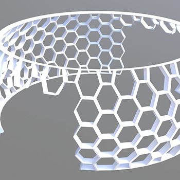 使用拓扑工具的六边形结构建模